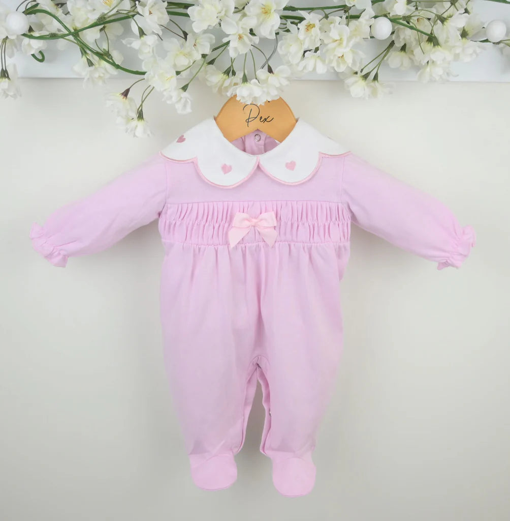 Embroidered Heart Sleepsuit