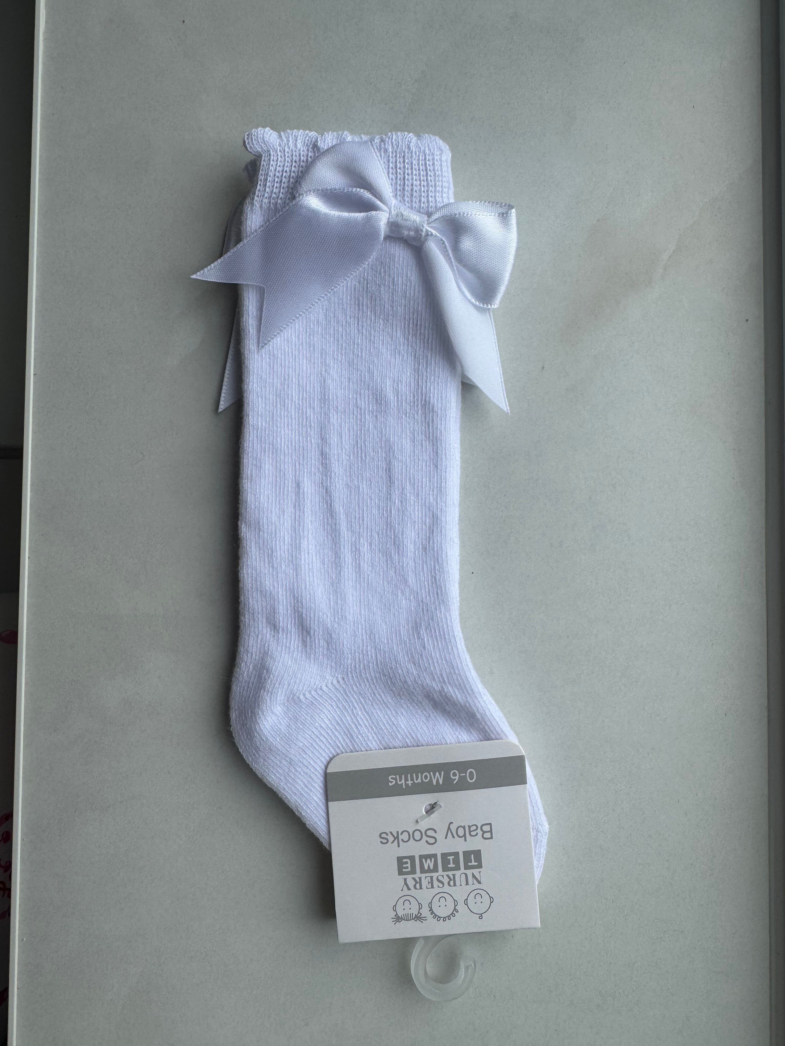 White knee high socks